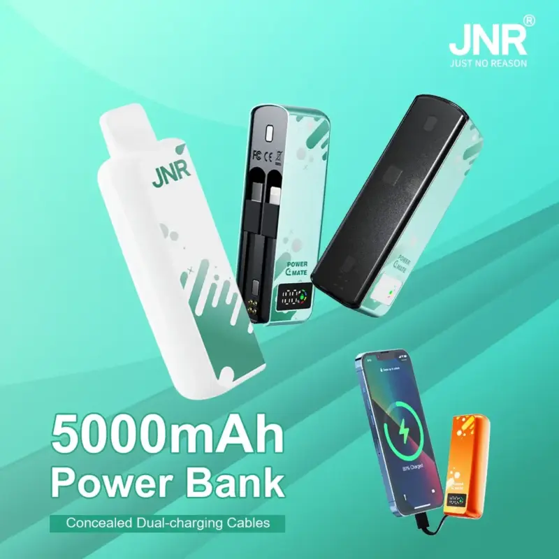 JNR Power Mate 30000 Puffs Smart Screen 5000mAh Power Bank Disposable Vape
