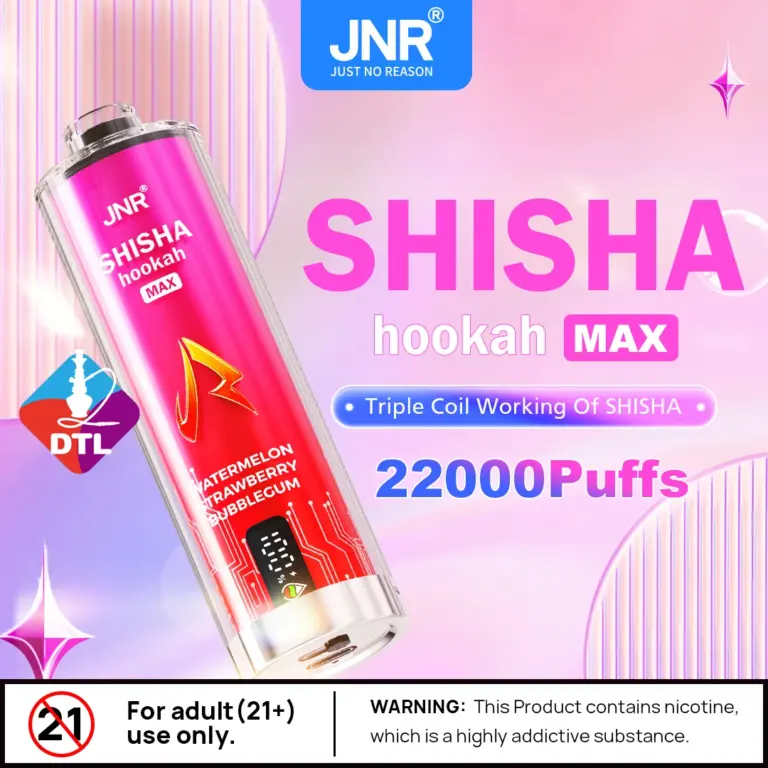 JNR Shisha Max 22000 22K Puffs Original Hookah Edition Disposable Vape Pen