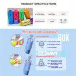 Fizzy Max lll 60k 60000 Puffs 6 in 1 Flavors Newest Original Rechargeable LED Display Disposable Vape