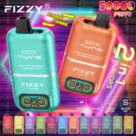 Fizzy Twins 50000 50k Puffs 2% 5% Nicotine Double Taste LCD Display Disposable Vape EU Warehouse