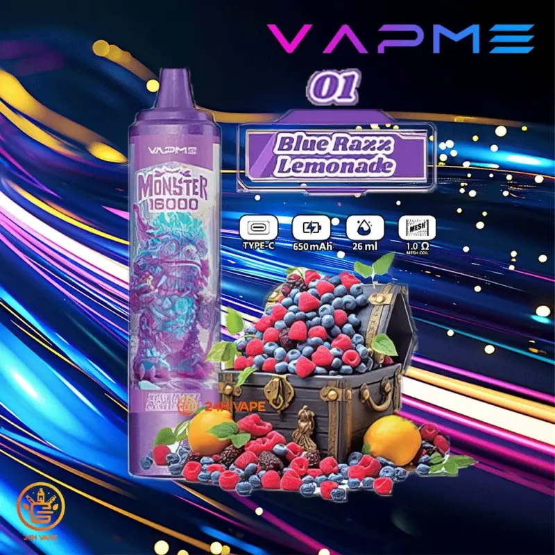 VAPME Monster 16000 Puffs Original LED Display Edition Disposable Vape Pen