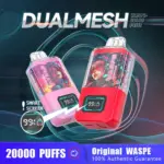 WASPE 20000 20K Puffs Dual Mesh Box 0% 2% 3% 5% Nicotine LCD Display Disposable Vape