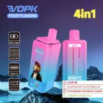 Vopk Four Flavors 80000 80K Puffs 4 in 1 Flavors Newest Original Rechargeable LCD Display Disposable Vape