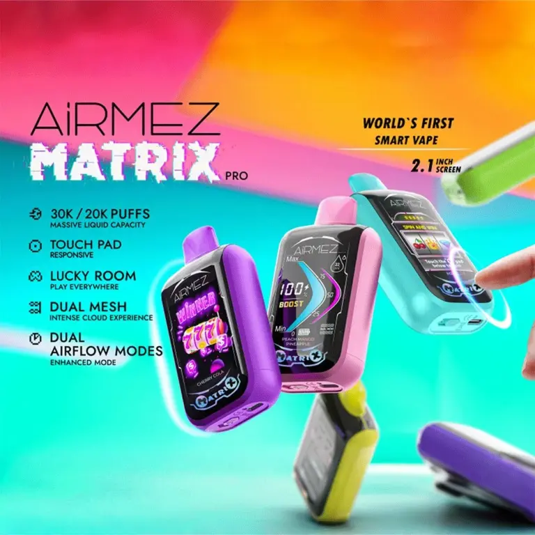 Airmez Matrix 30000 30K Puffs Original Lucky Room Gameplay LED Display Disposable Vape EU Warehouse