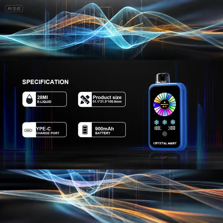 Crystal Groove 50000 50k Puffs Adjustable Nicotine & Ice Control LED Display Disposable Vape EU Warehouse