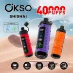 OKSO ShiSha Max 40000 40K Puffs Newest LED Display Leather Disposable Vape Pen