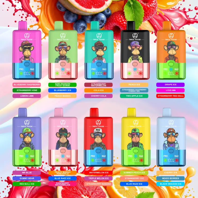 UZY Triple Flavor 60000 60K Puffs 3 in 1 Flavors Newest Original Rechargeable LED Display Disposable Vape