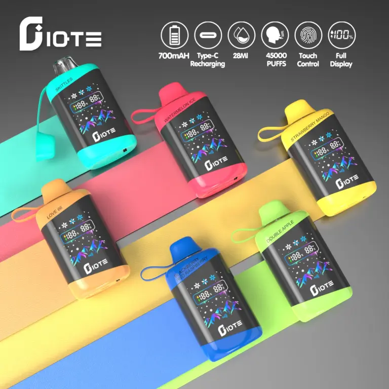 IQTE 45000 45k Puffs Advanced Fingerprint Touch Confrol LCD Display Disposable Vape