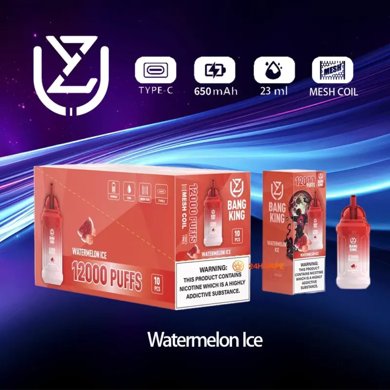 UZY Bang King 12000 12K Puffs 0% 2% 3% 5% Nicotine Original Edition Disposable Vape Pen