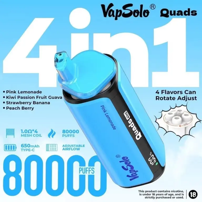 Vapsolo Quads 80k puffs 4 in 1 disposable vape
