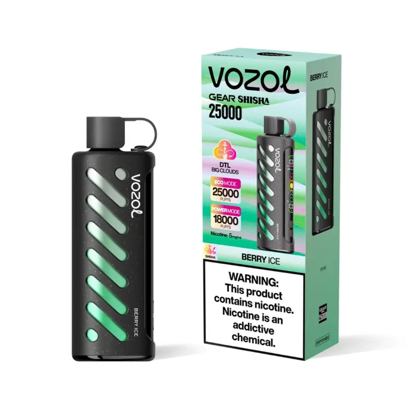 Vozol GEAR SHISHA 25000 | 25k dual mode 25000 puffs, smart screen bulk disposable vape